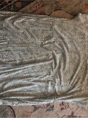 J. Jill Light Blue Leaf-Print Dress Sheet